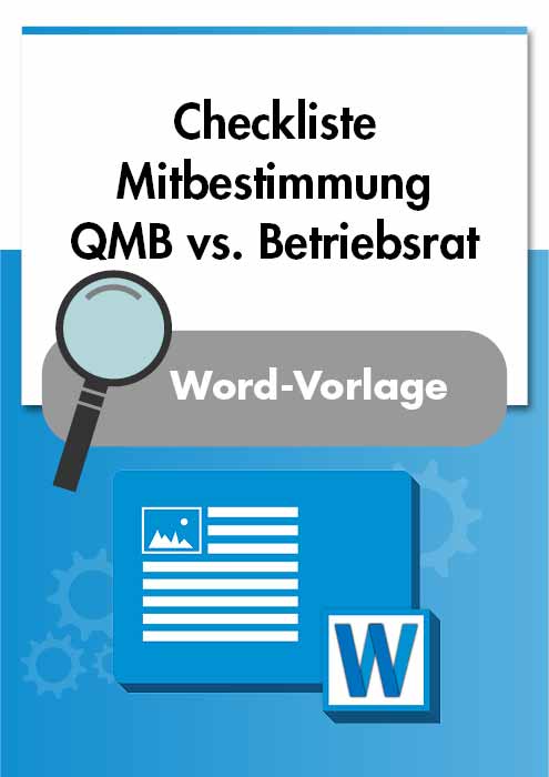 Mitbestimmungsrechte Des Betriebsrates - Checkliste Mitbestimmung QMB ...